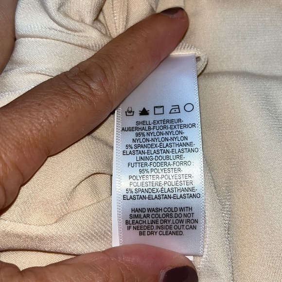 Dress The Population Dylan Square Neck Ruched Bodycon Dress Eggshell XXL - Picture 10 of 11